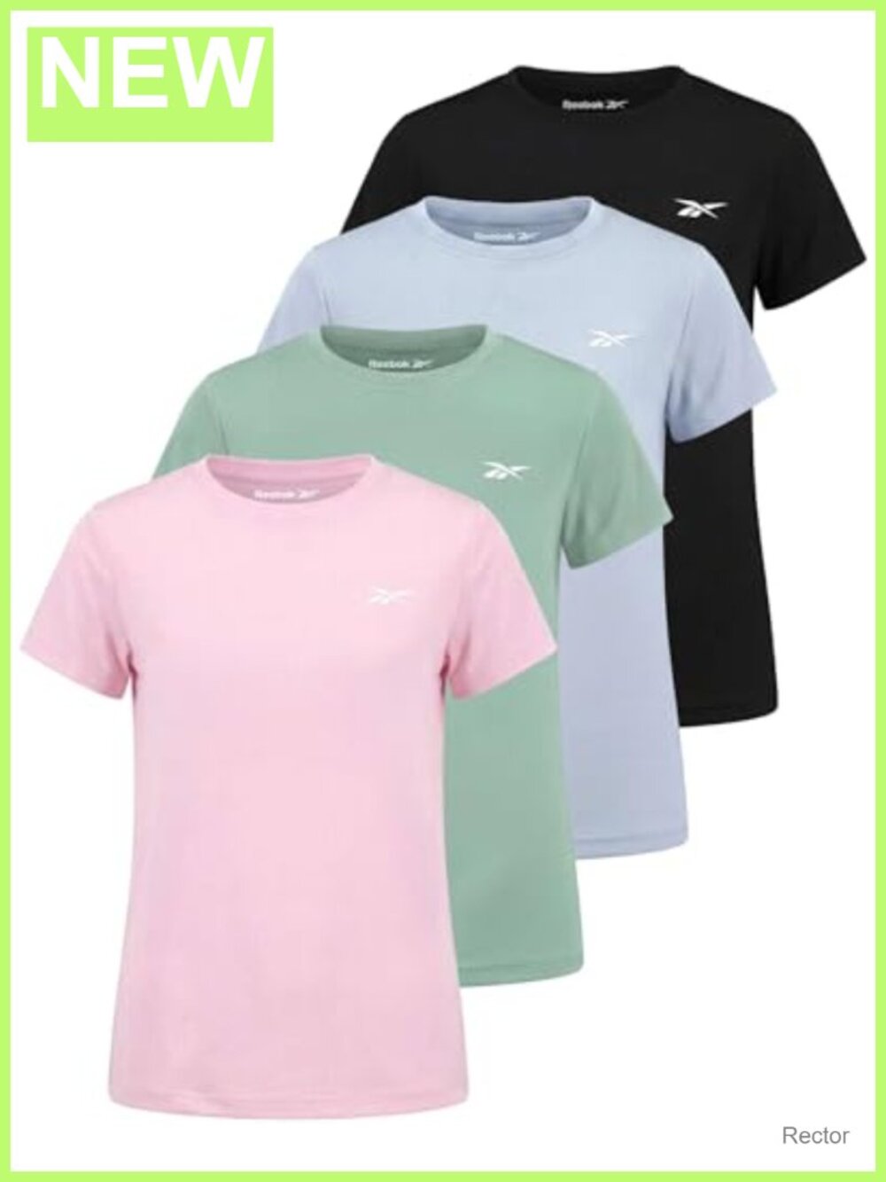 Girls Mesh Athletic T-Shirts 4 Pack Crew Neck Short Sleeve Tees